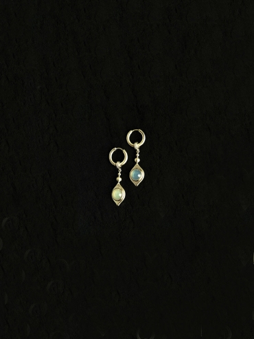 White Gold Astrovision Hoop Earrings