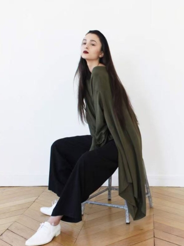 Green Two Way V-Neck Blouse/Dress