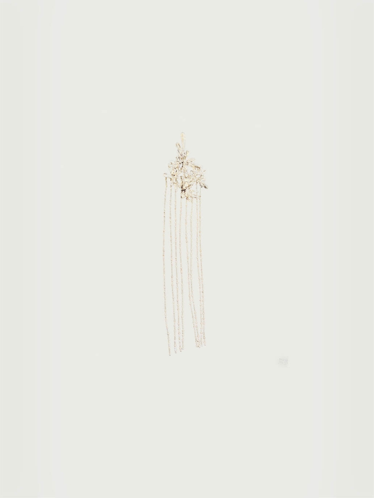 White Ice Bloom Ear Cuff - Single
