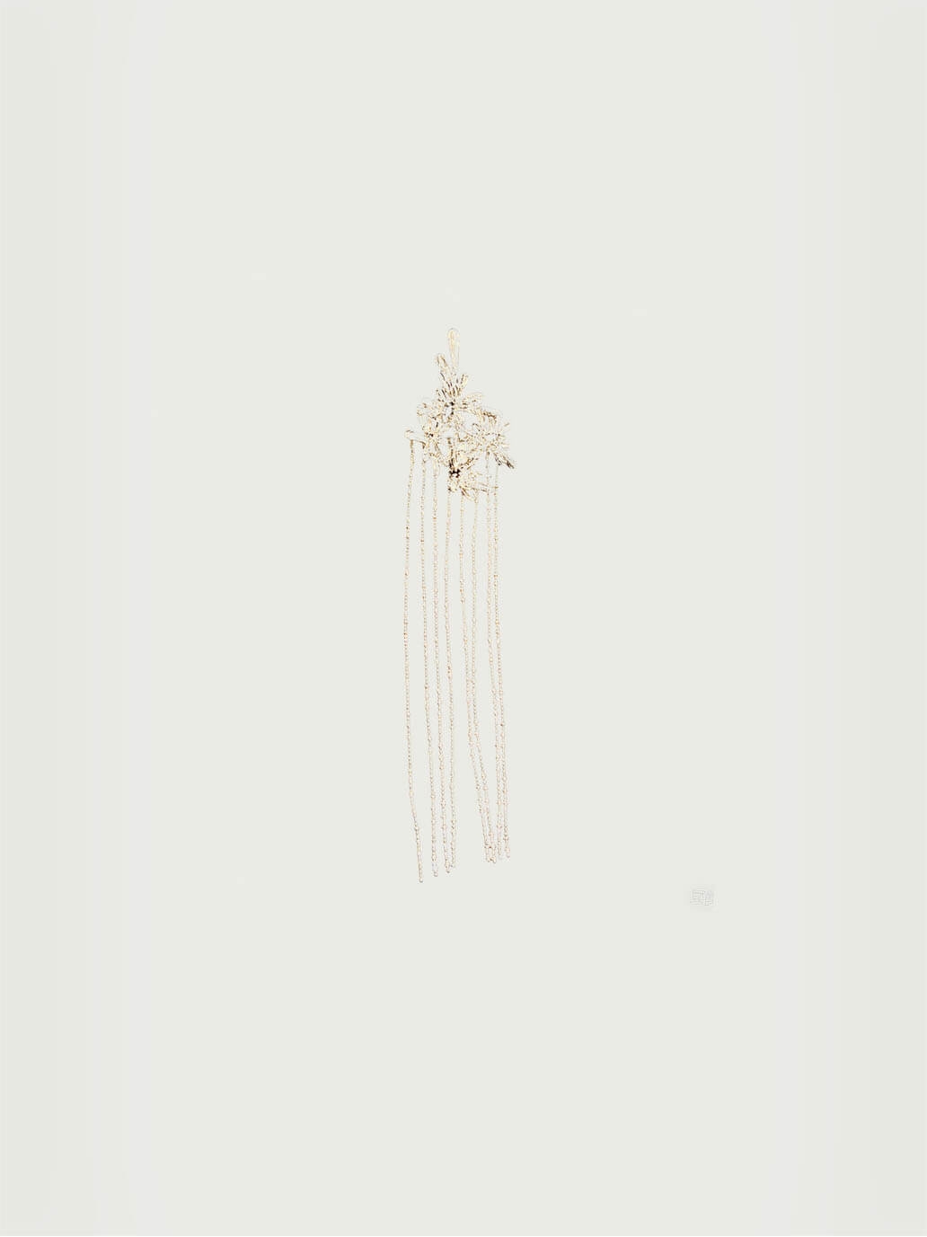 White Ice Bloom Ear Cuff - Single