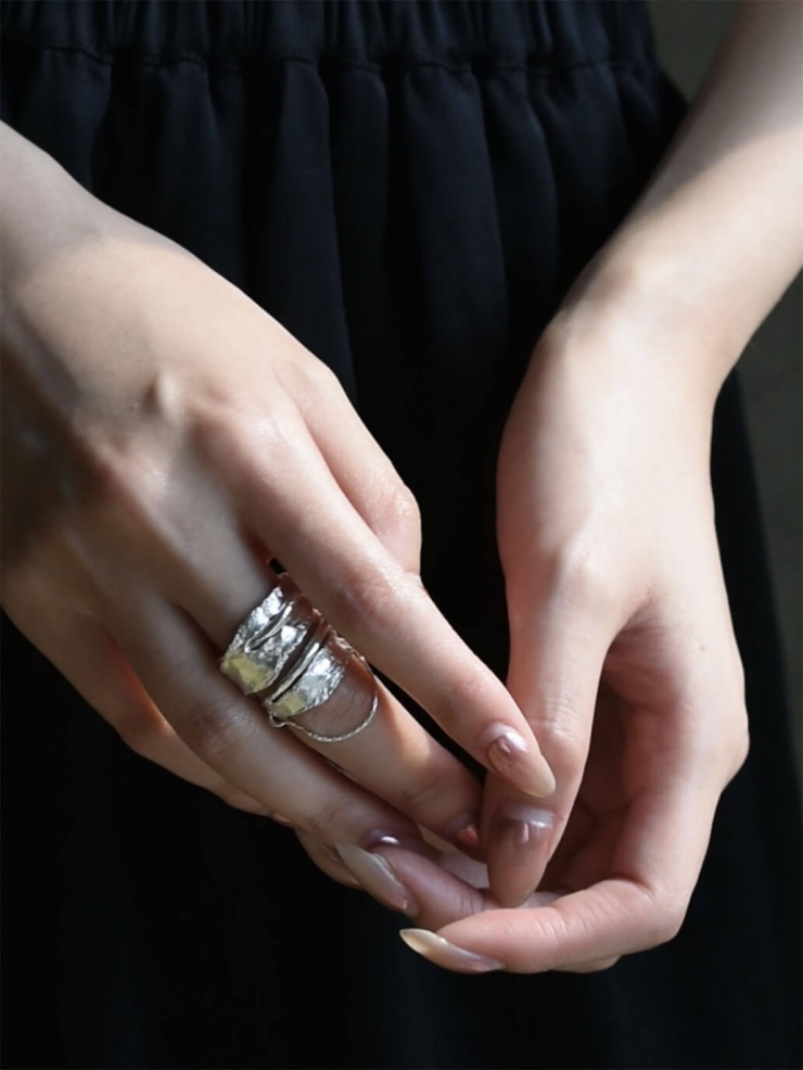 White Double-Layer Ring