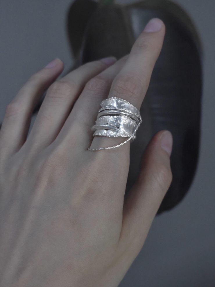 White Double-Layer Ring