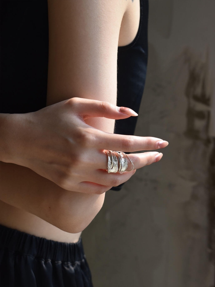 White Double-Layer Ring