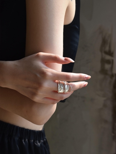 White Double-Layer Ring