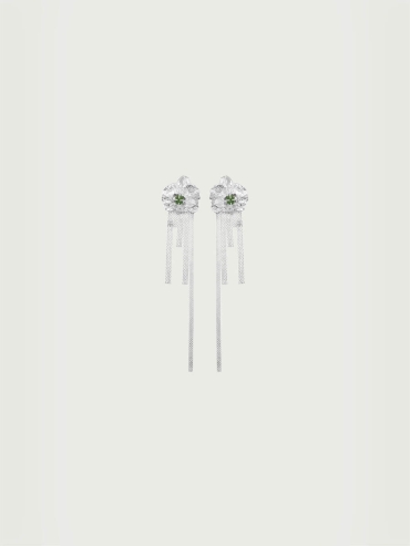 White Butterfly Orchid Earring - Single