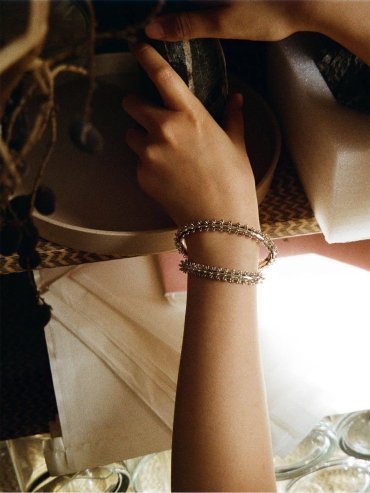 Silver Full Hoop Bracelet