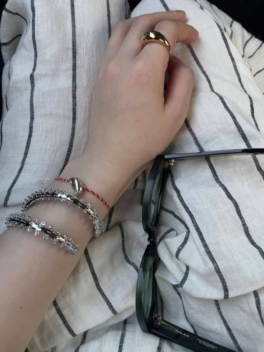 Silver Full Hoop Bracelet