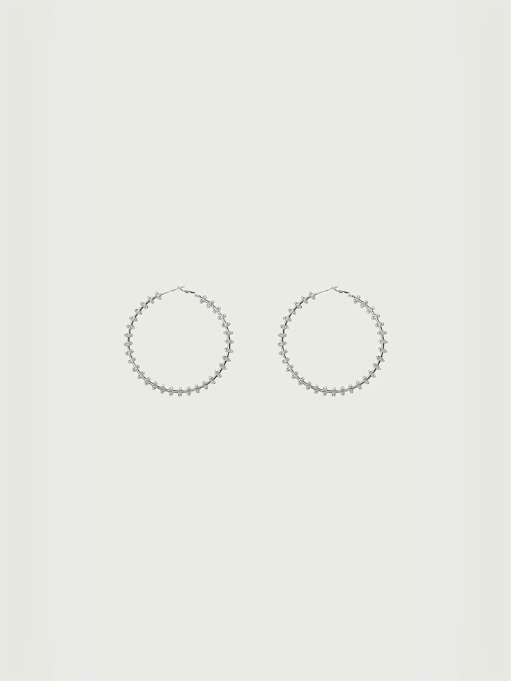 Silver Full Hoop Earrings - Small