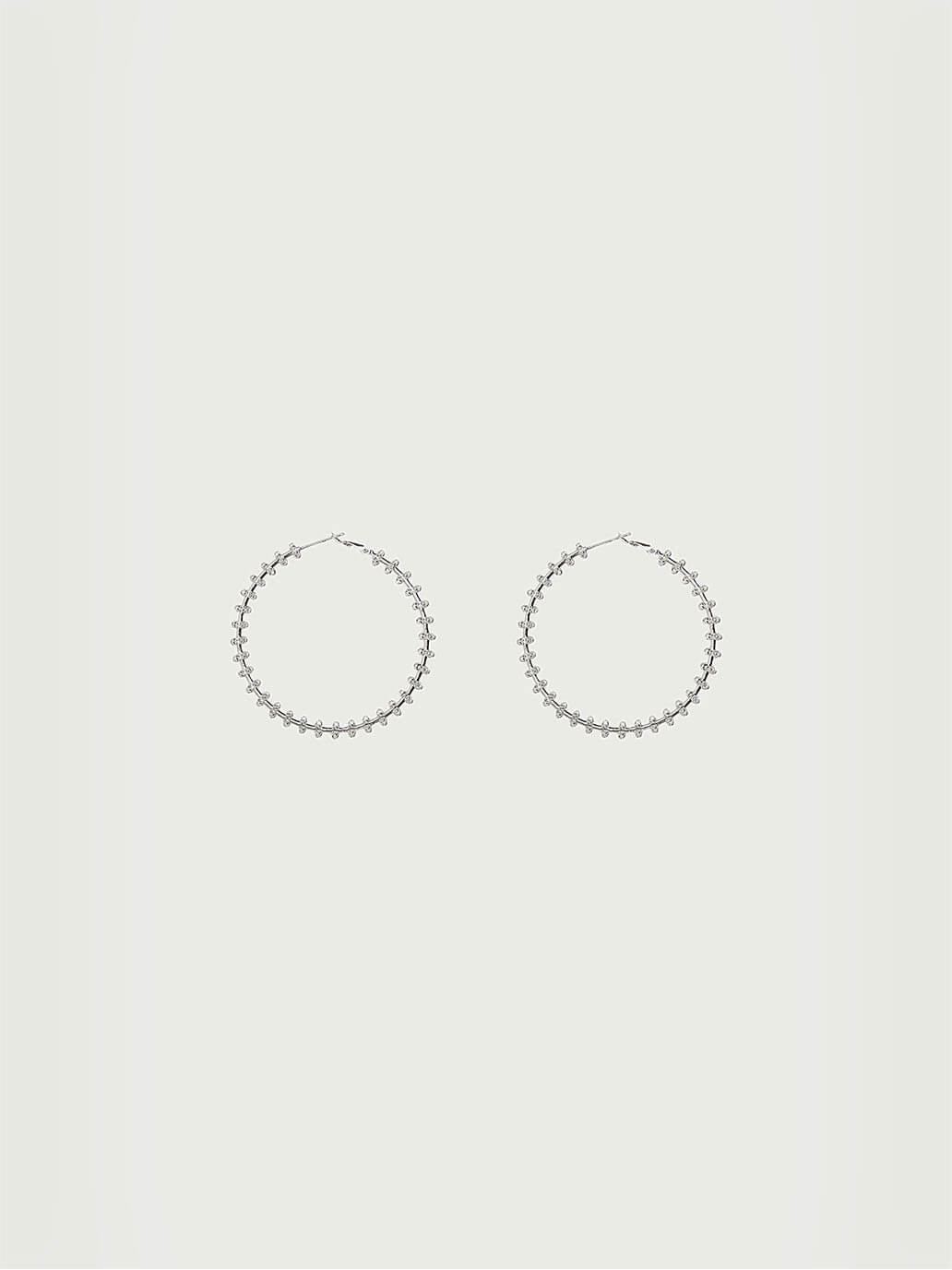 Silver Full Hoop Earrings - Small