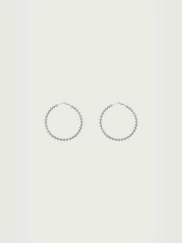 Silver Full Hoop Earrings - Small