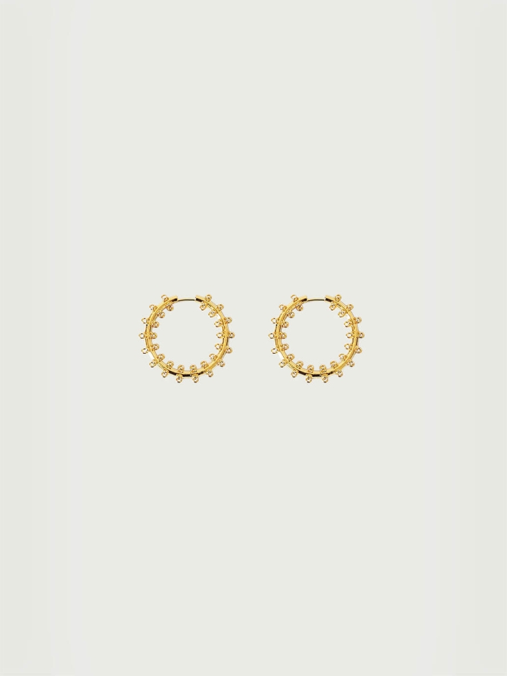 Gold Thick Full Hoop Earrings