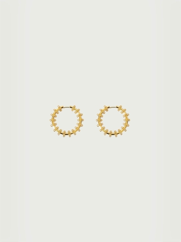 Gold Thick Full Hoop Earrings