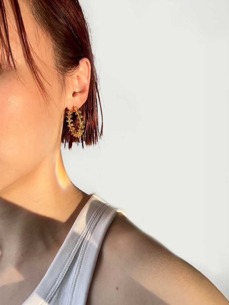 Gold Thick Full Hoop Earrings