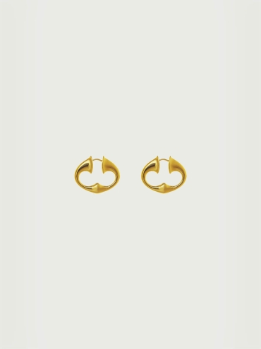 Gold Echo Trumpet Small Earrings