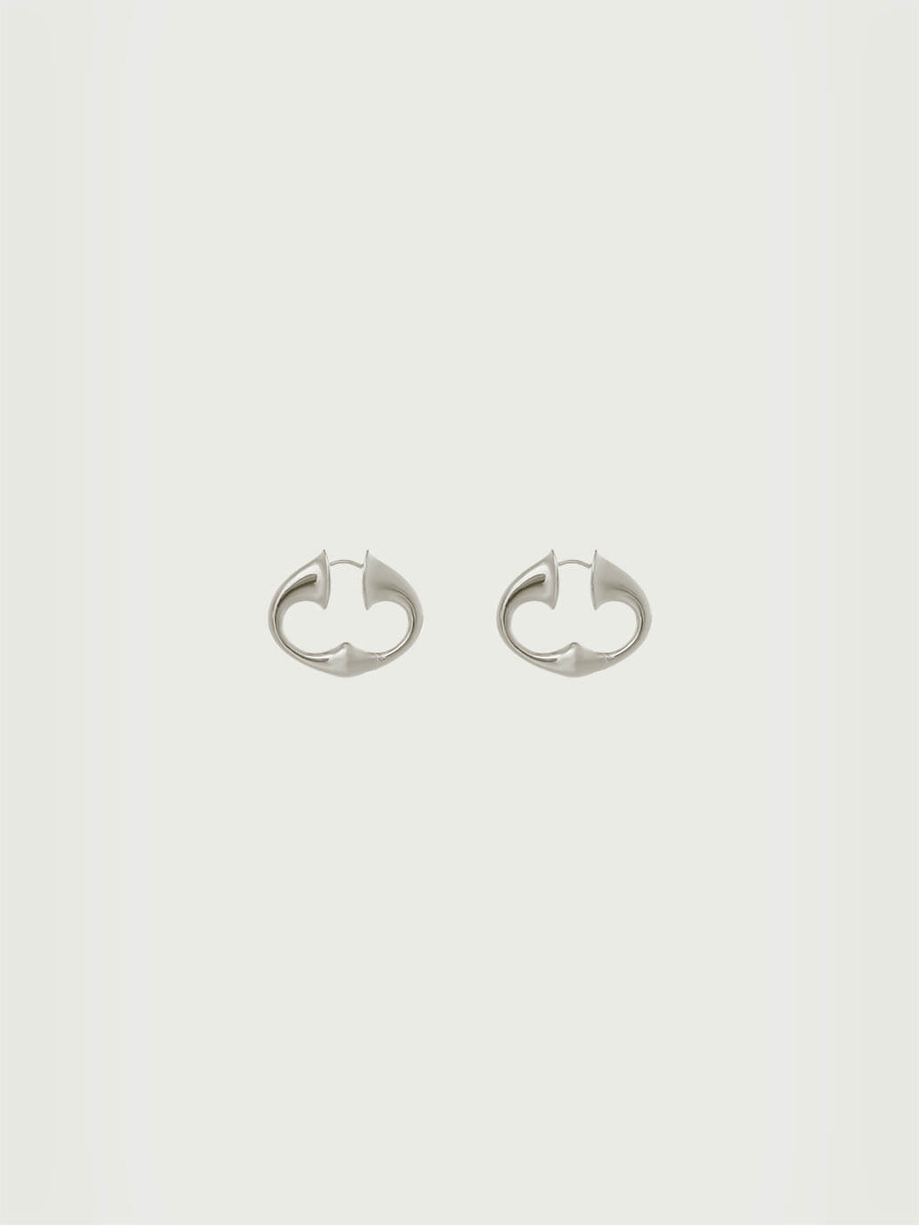 Silver Echo Trumpet Small Earrings