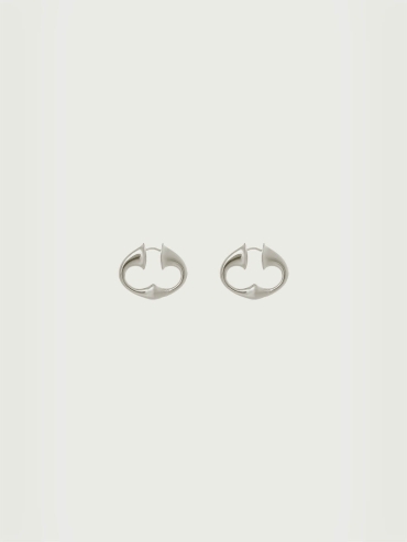 Silver Echo Trumpet Small Earrings
