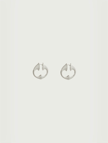 Silver Echo Trumpet Small Earrings