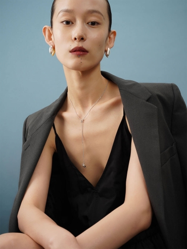 Gold and Silver Teardrop Earrings