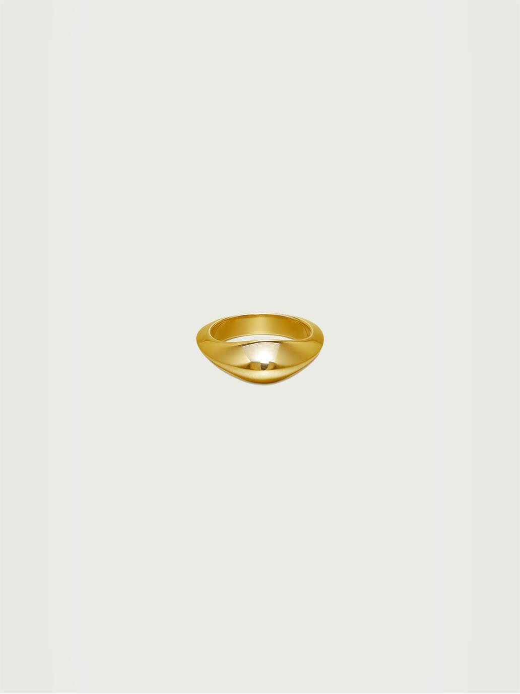 Gold Solid Silver Small Triangle Ring