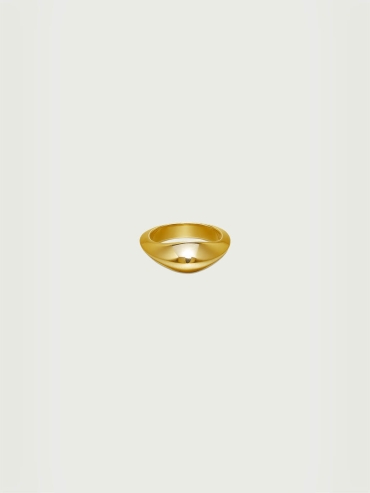 Gold Solid Silver Small Triangle Ring