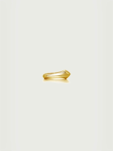 Gold Solid Silver Small Triangle Ring