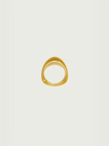 Gold Solid Silver Small Triangle Ring