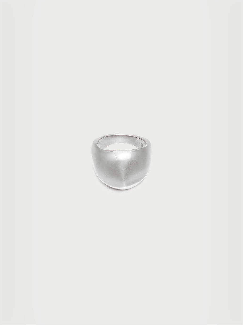 Silver Solid Silver Large Triangle Ring