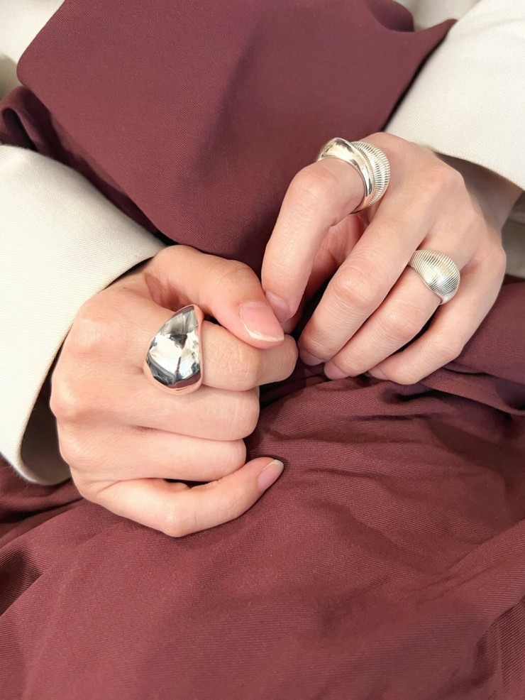 Silver Solid Silver Large Triangle Ring