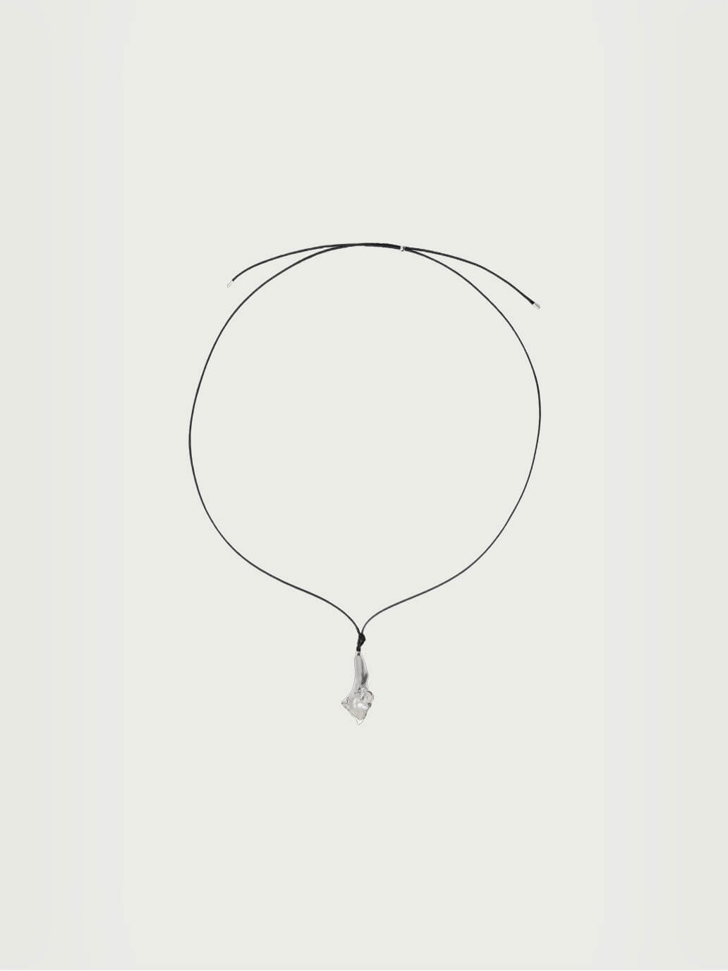 Silver Calla Lily Long Necklace