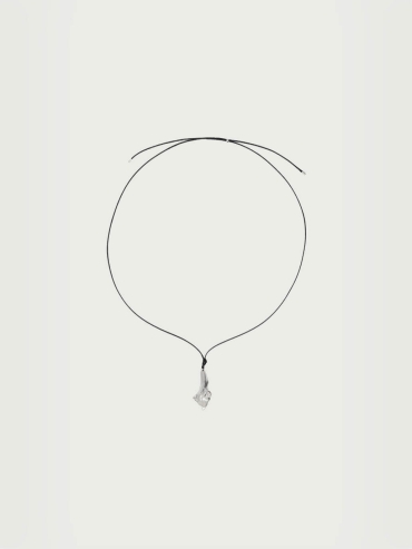 Silver Calla Lily Long Necklace