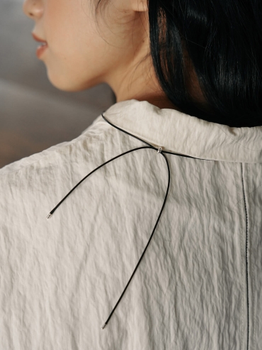 Silver Calla Lily Long Necklace