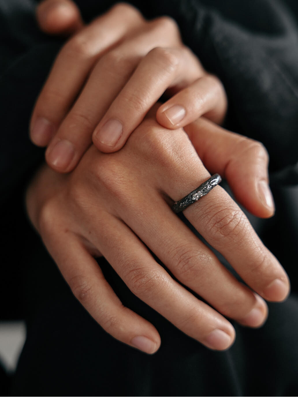 Aged Plain Stone Ring