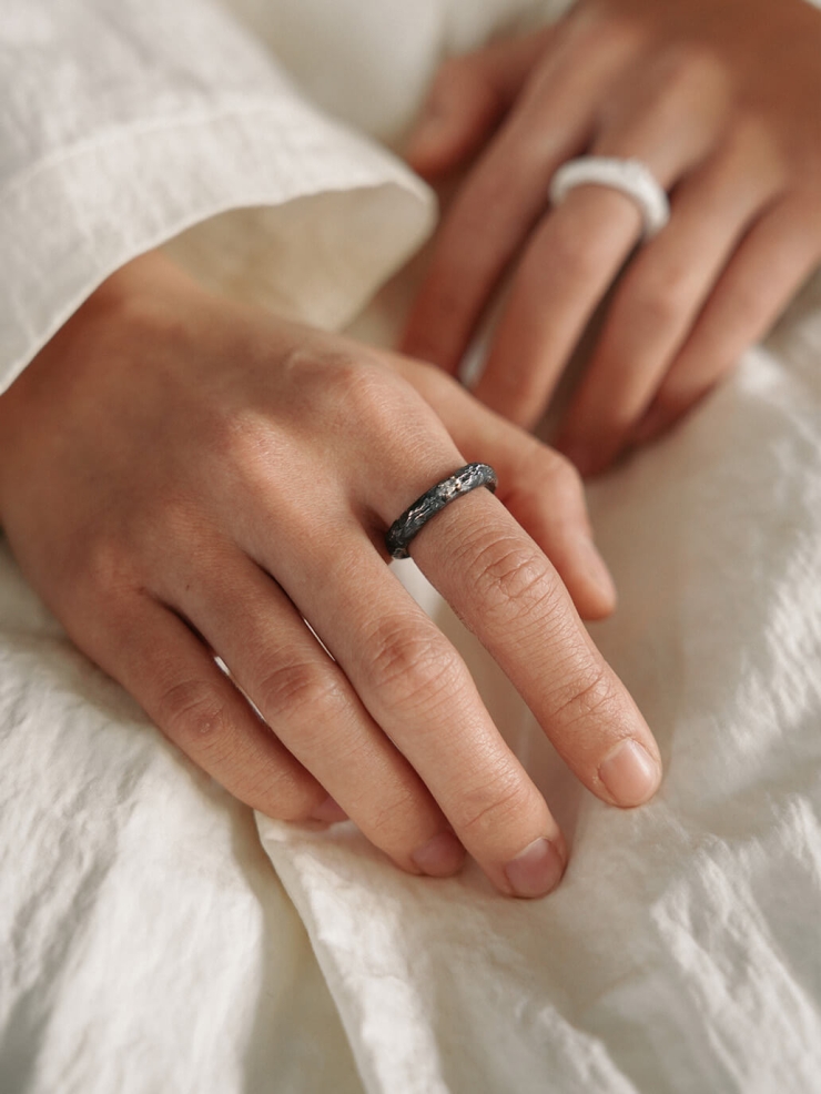 Aged Plain Stone Ring