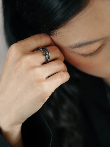 Aged Hidden Branch Ring