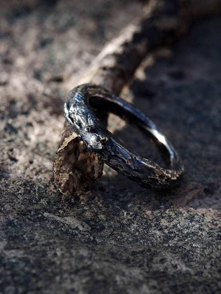 Aged Plain Stone Ring