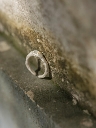 White Plain Stone Ring