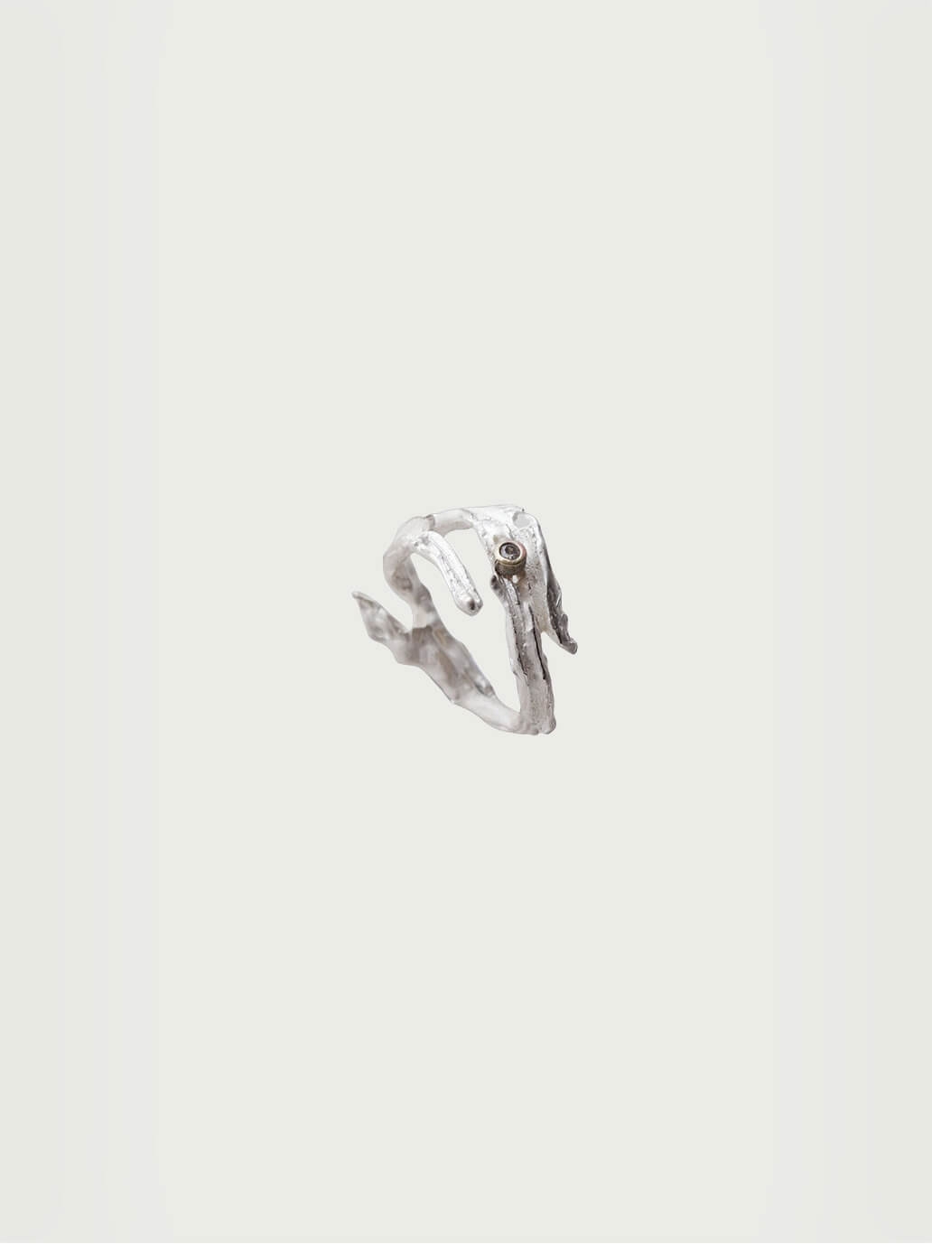 White Hidden Branch Ring