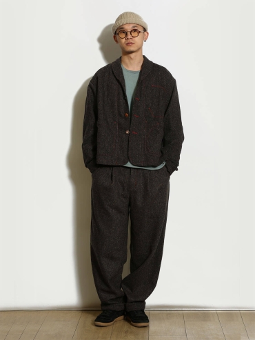 Brown Tweed Wool Trousers