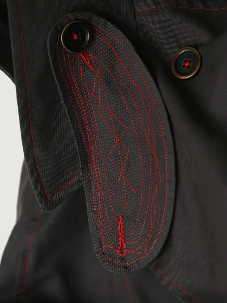 Dark Gray Long Cocoon Coat