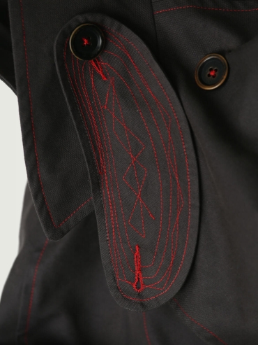 Dark Gray Long Cocoon Coat