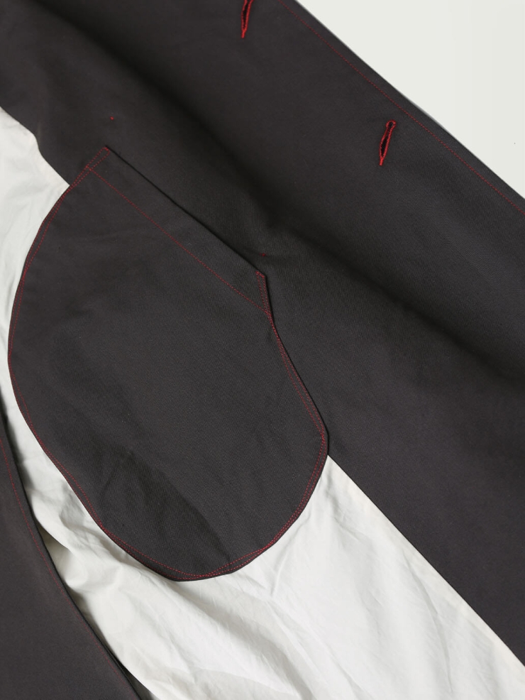 Dark Gray Long Cocoon Coat