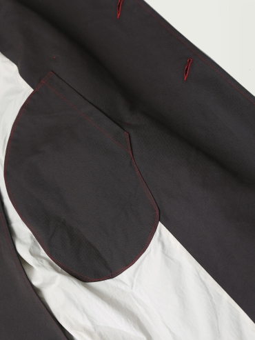 Dark Gray Long Cocoon Coat