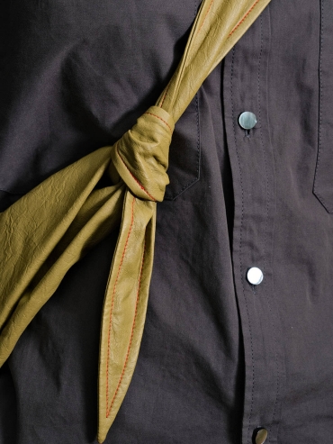 Mustard Yellow Lace-Up Crossbody Bag