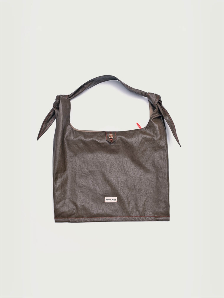 Brown Lace-Up Crossbody Bag