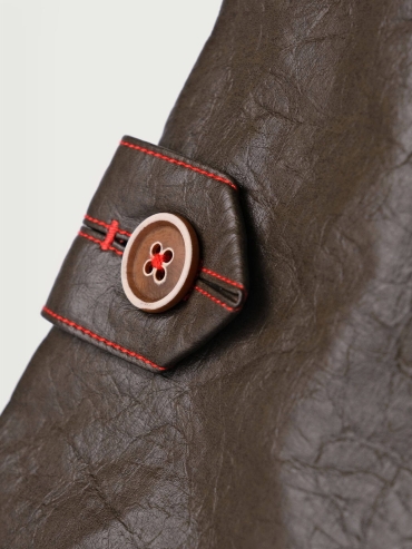 Brown Lace-Up Crossbody Bag