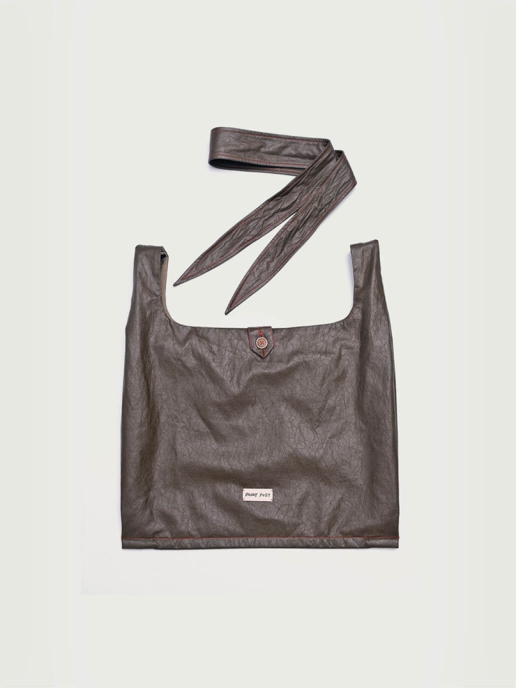 Brown Lace-Up Crossbody Bag