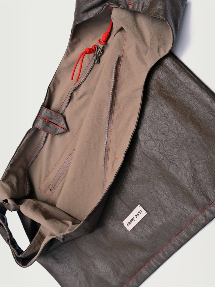 Brown Lace-Up Crossbody Bag