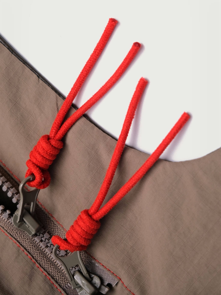 Brown Lace-Up Crossbody Bag