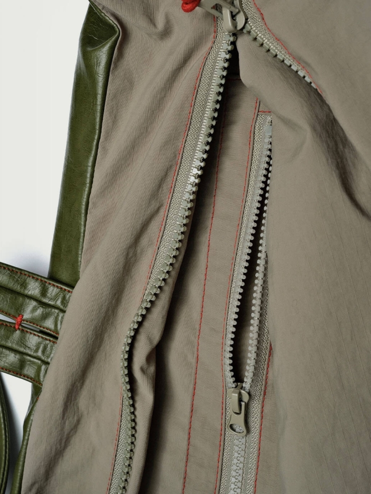 Pine Green Lace-Up Crossbody Bag