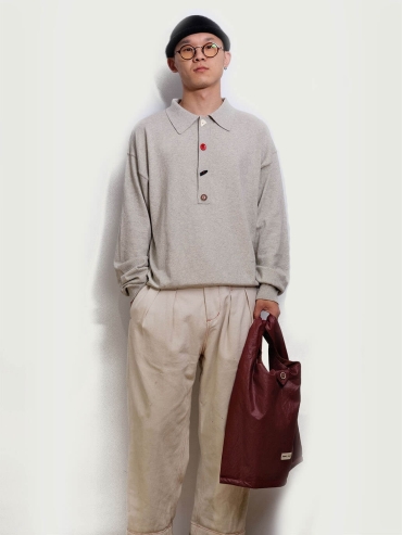 Burgundy Lace-Up Crossbody Bag